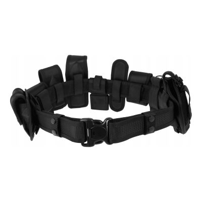 Centura Tactica de Serviciu MFH 12 Piese cu Toc Pistol – Negru - Default Title